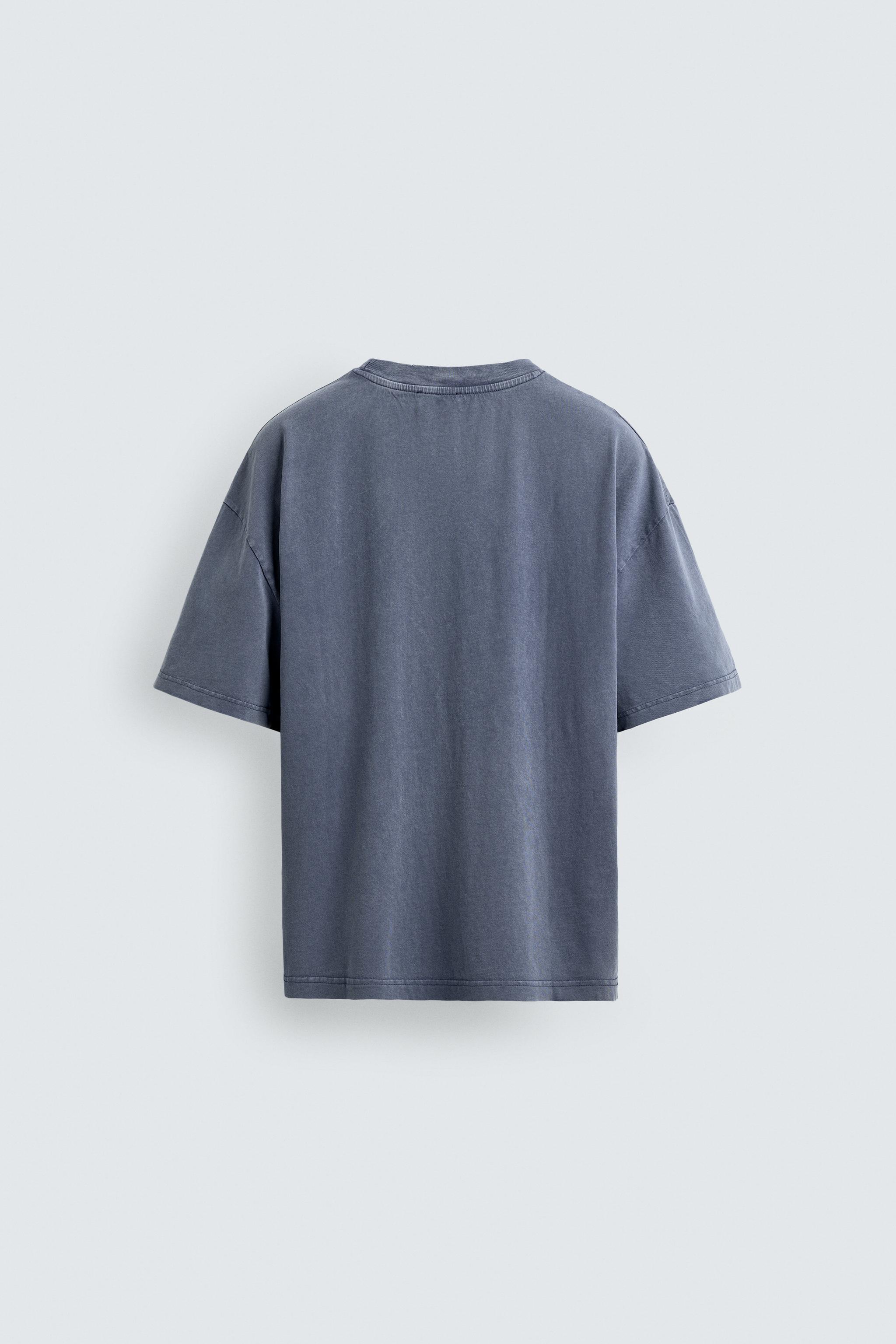 T-SHIRT LAVÉ À IMPRIMÉ CLOUS